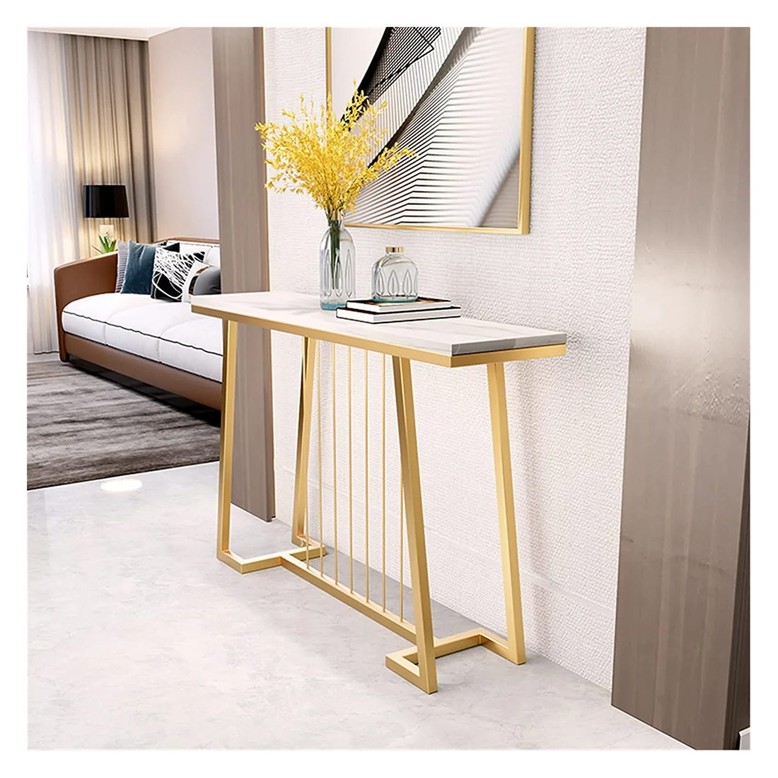 acex-exports-Creative-White-Marble-Top-Console-Table1
