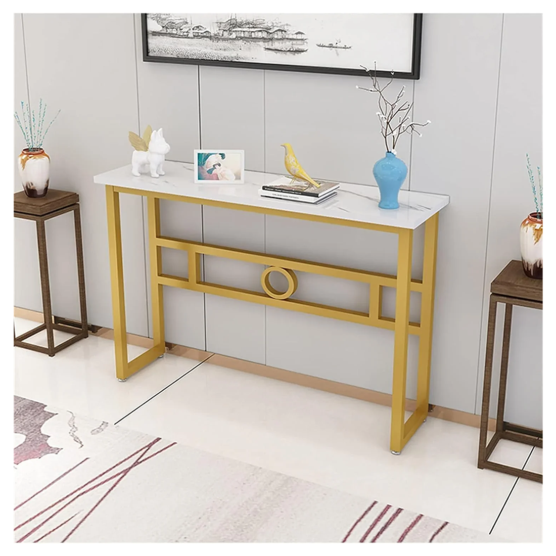 acex-exports-Narrow-White-Gold-Marble-Console-Table1