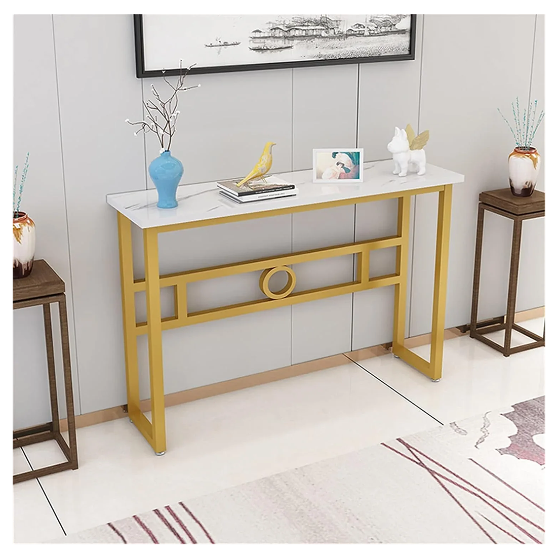 acex-exports-Narrow-White-Gold-Marble-Console-Table1