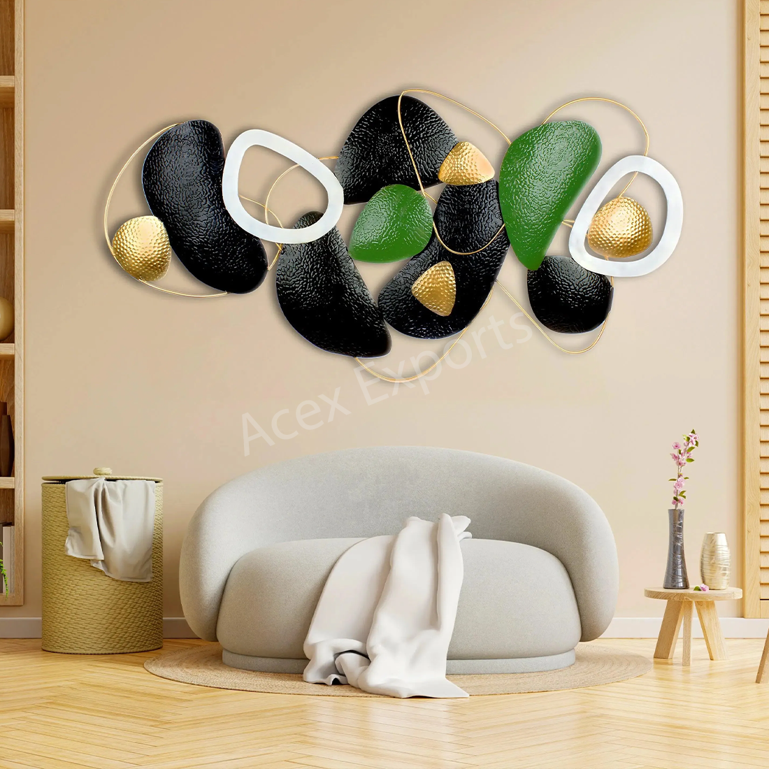 Abstract Stone-inspired Metal Wall Art