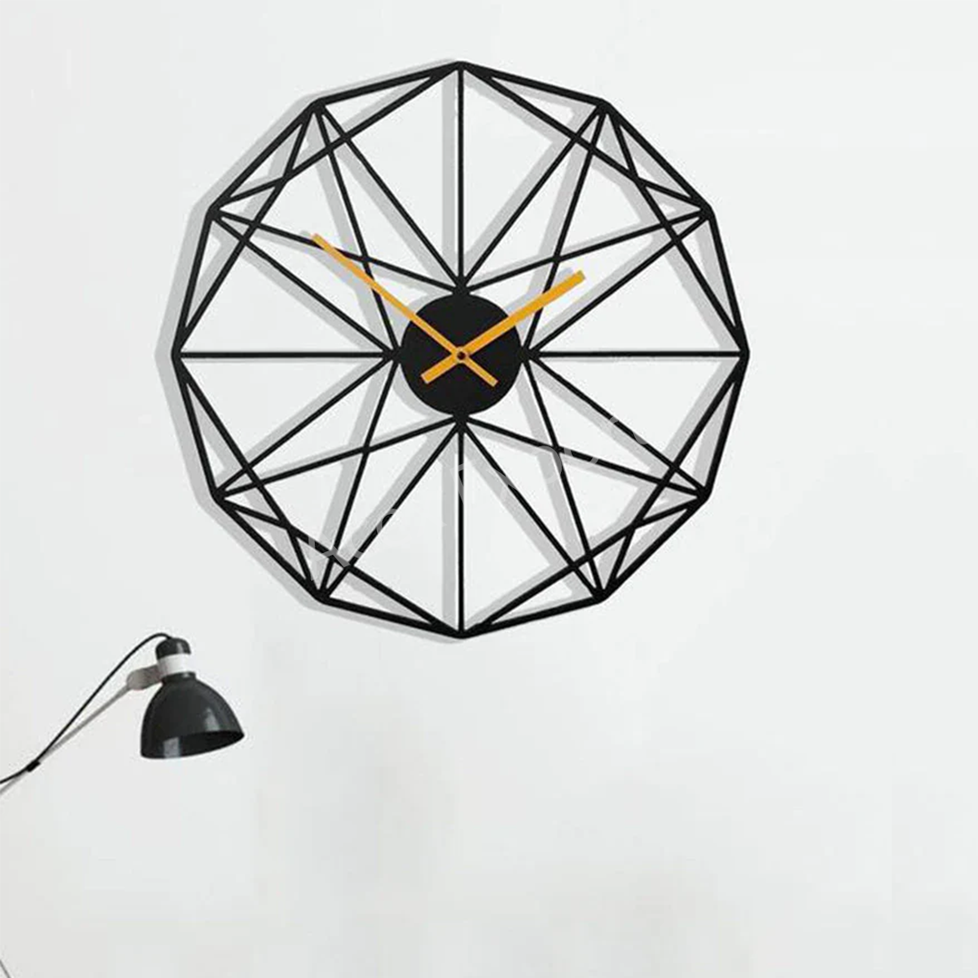 acex-exports-Black-Metal-Analog-Wall-Clock-24-inches