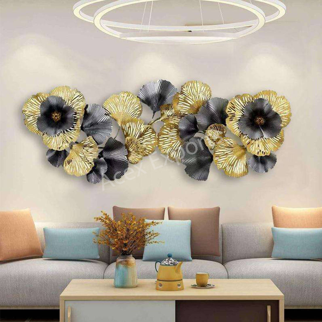 acex-exports-Black-and-Gold-Wrought-Iron-Wall-Art