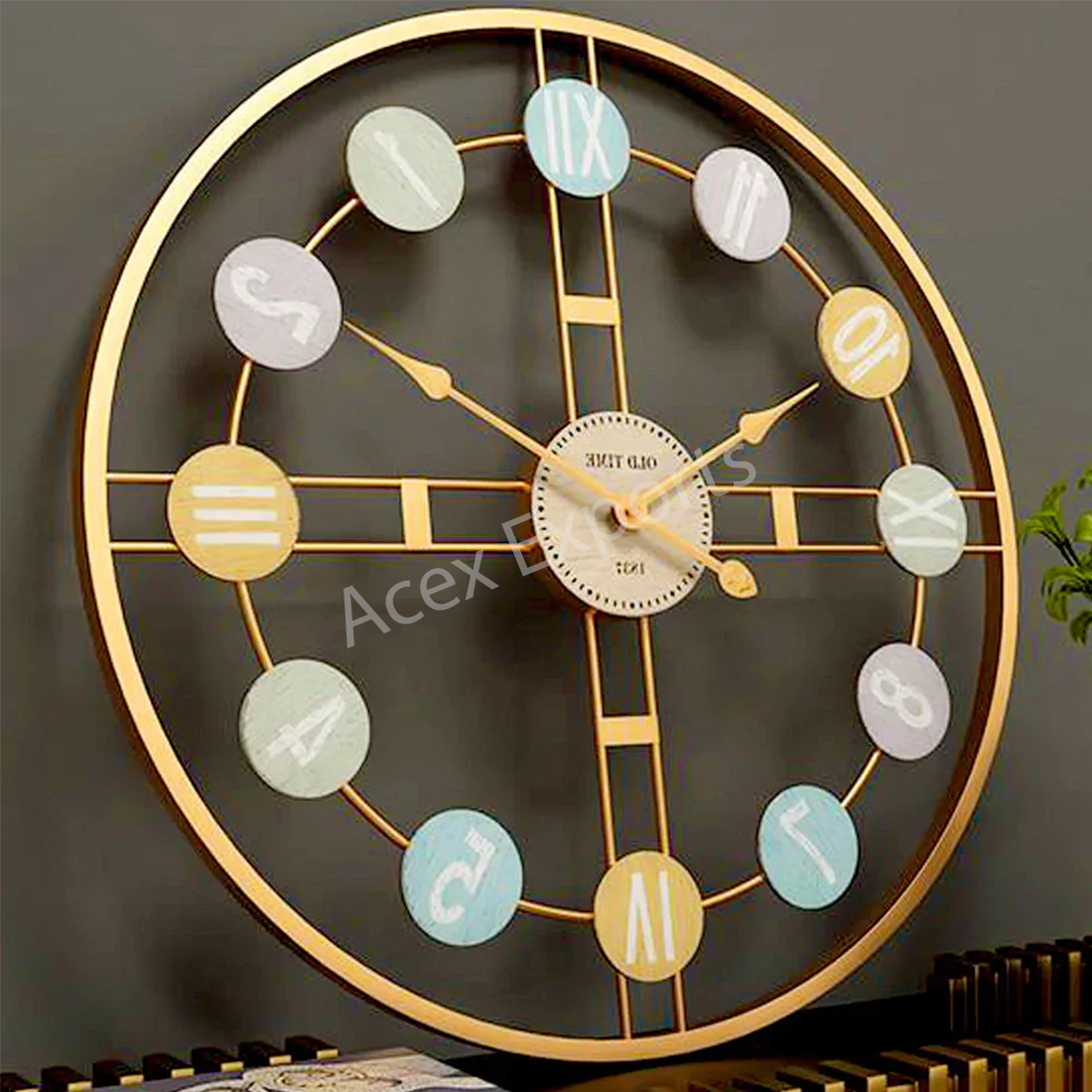 Color Palette Round Metal Wall Clock