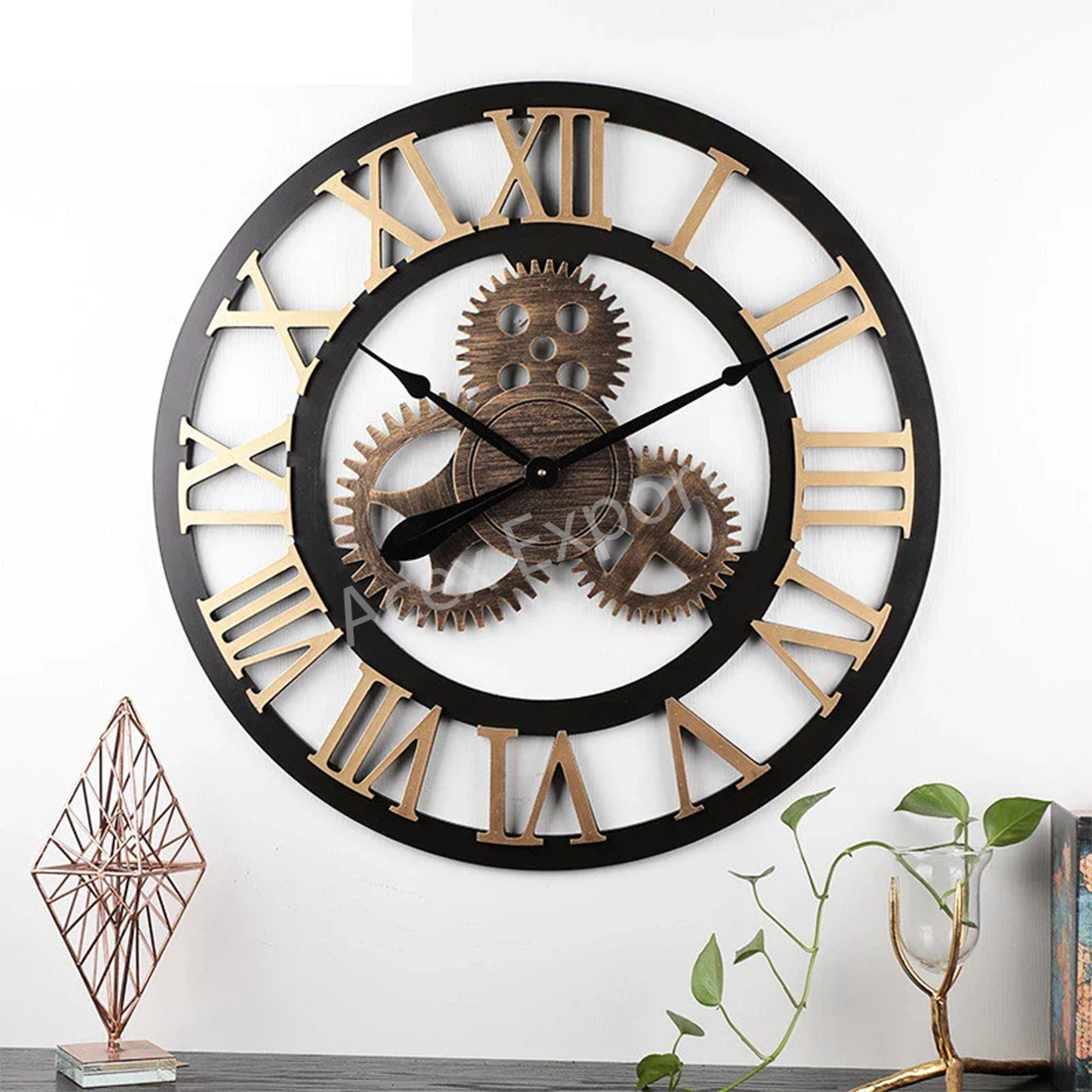 Gear Style and Roman Number Wall Clock