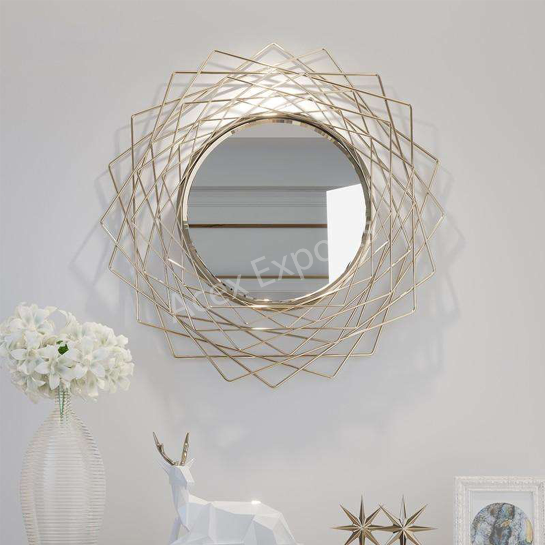 Geometric Wall Accent Mirror