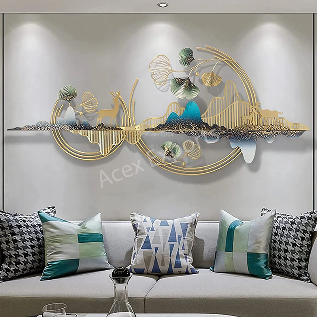 acex-exports-Gingko-Leaf-Metal-Wall-Art