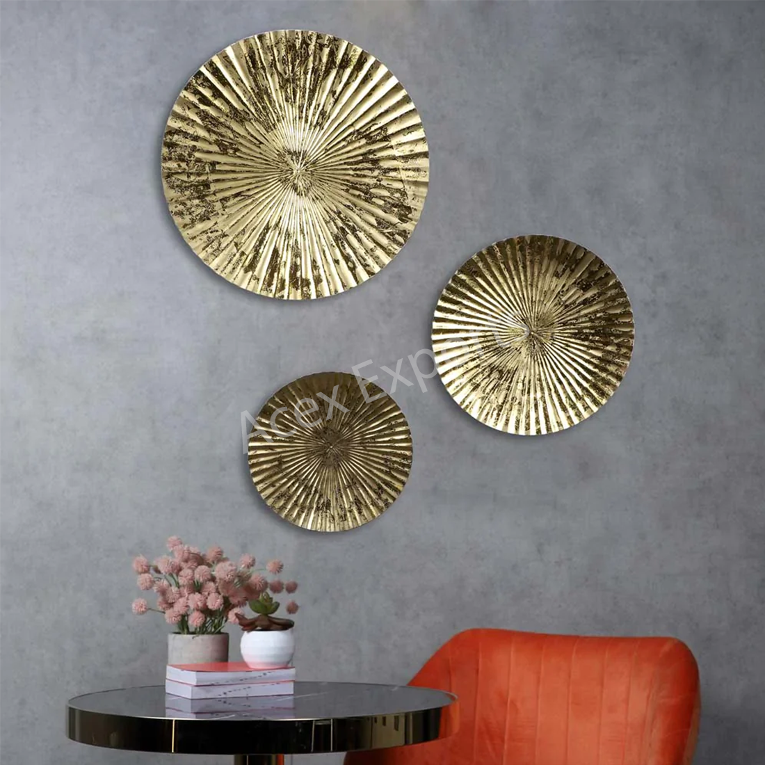 acex-exports-Gold-Foil-Motif-Hammered-Metal-wall-decor