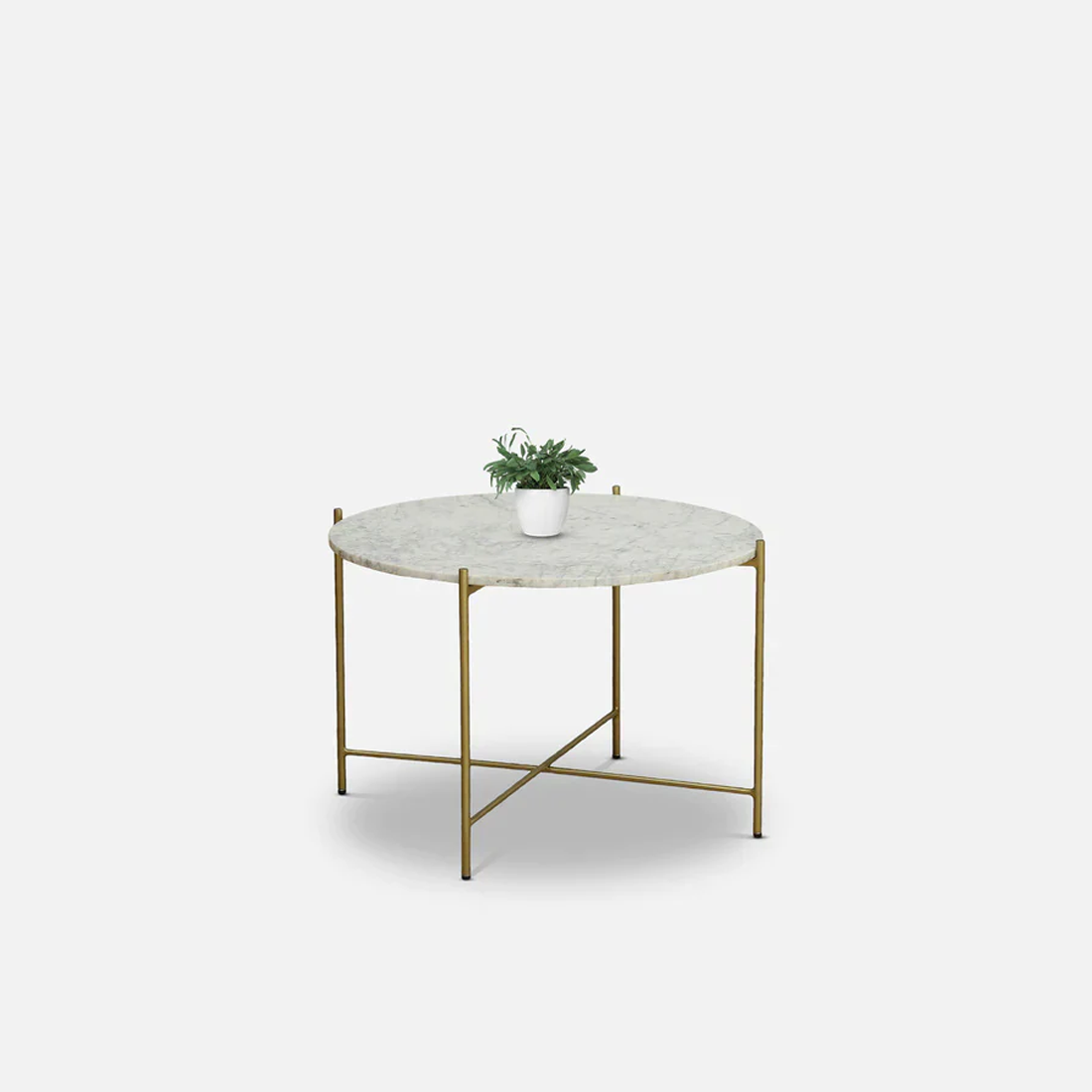 Metal Coffee Table With Marble Top