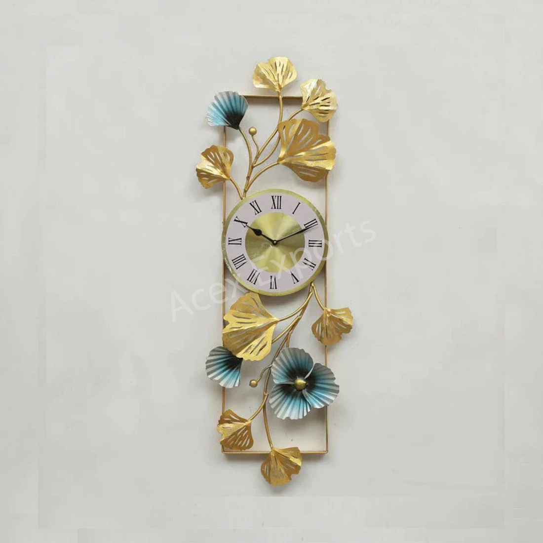 Metal Frame Wall Art With Clock