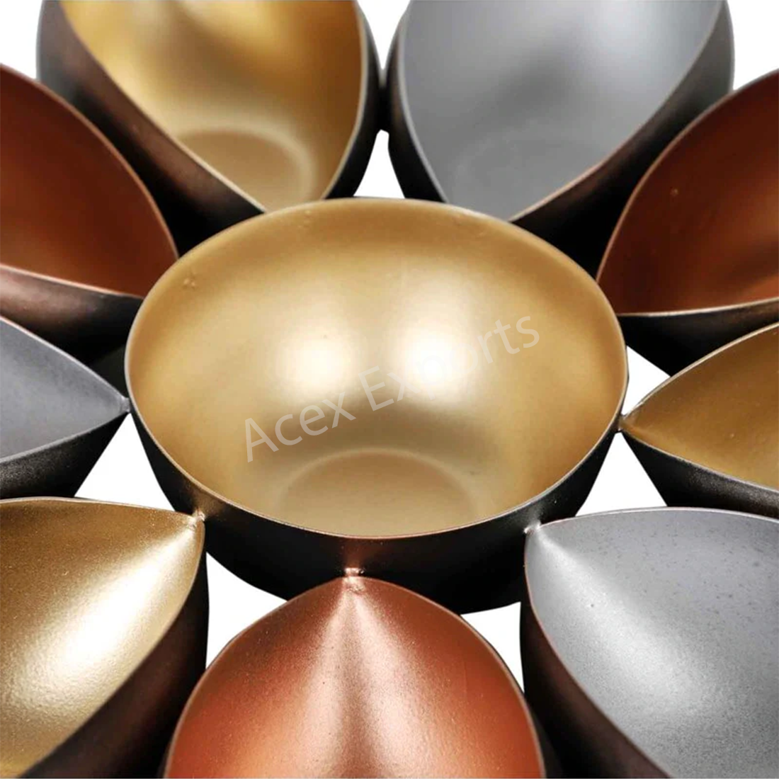 Multicolour Iron Metal Urli Set of 2 - Image 2