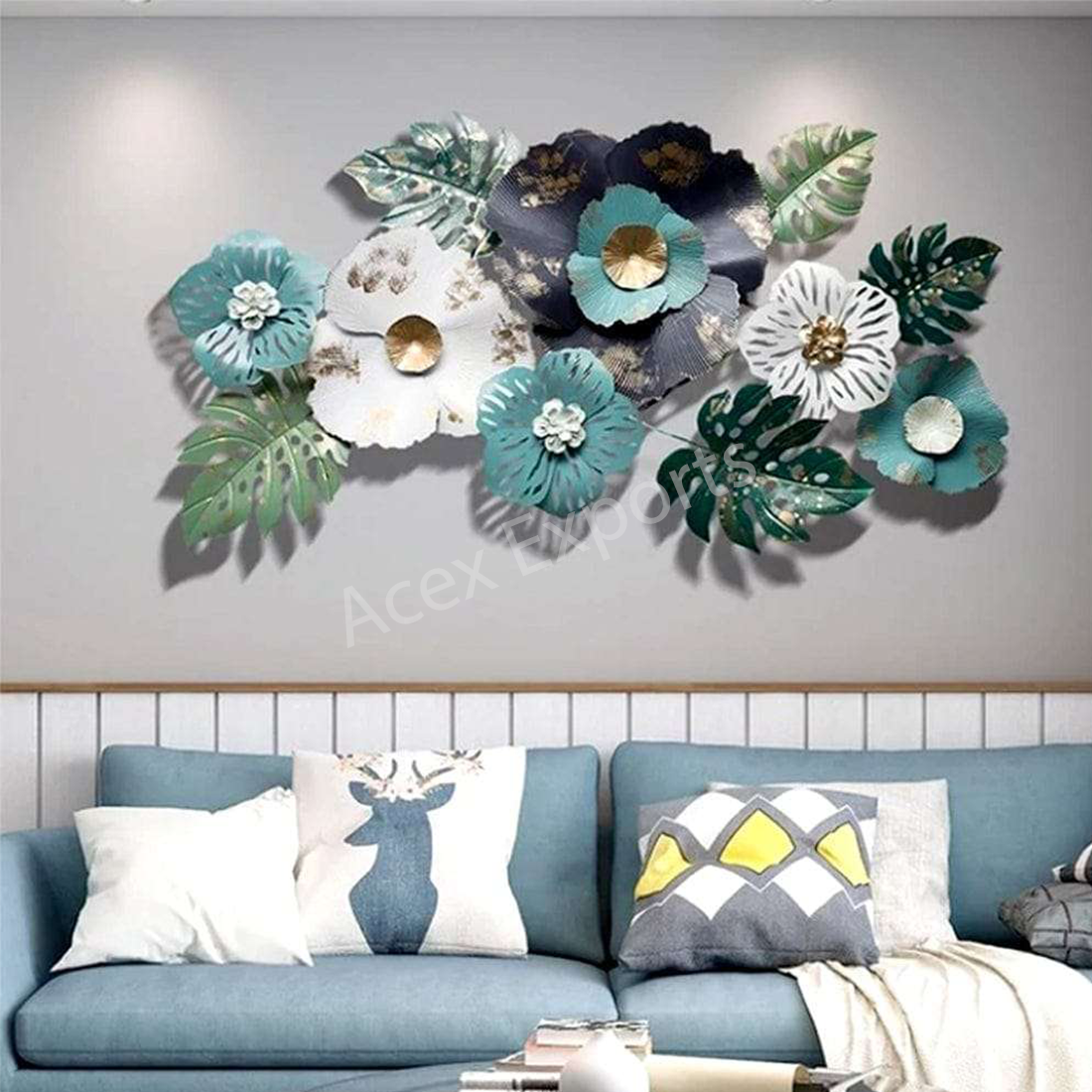 acex-exports-Natural-Leaves-Metal-Wall-Art