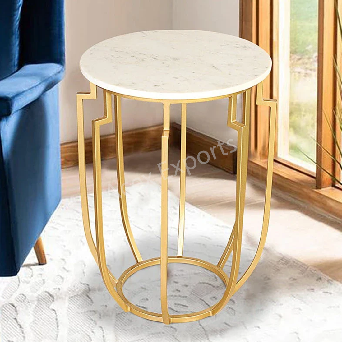 Side Table In Golden Powder Colour