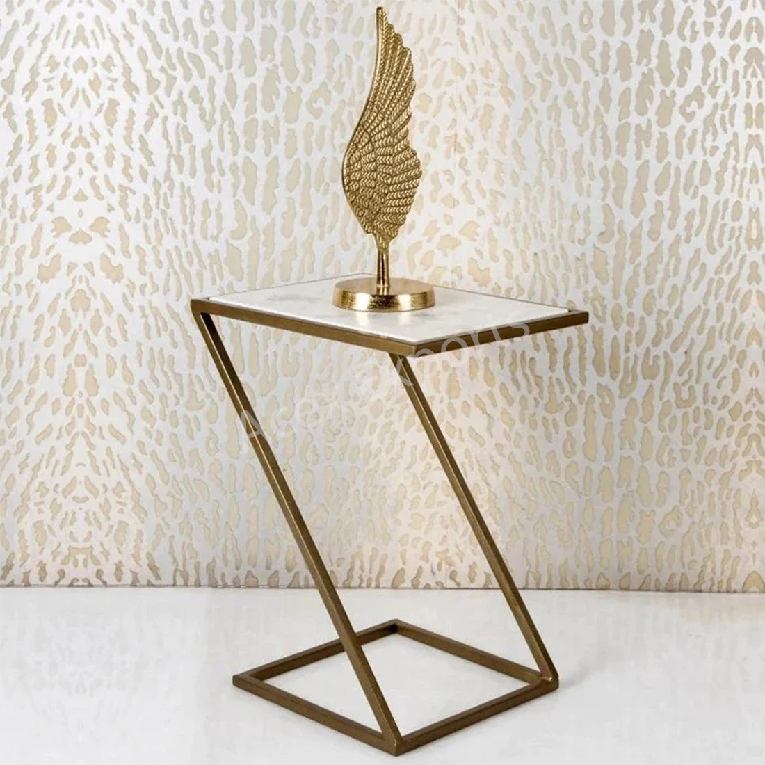 Slanting Chic Premium Metal Side Table
