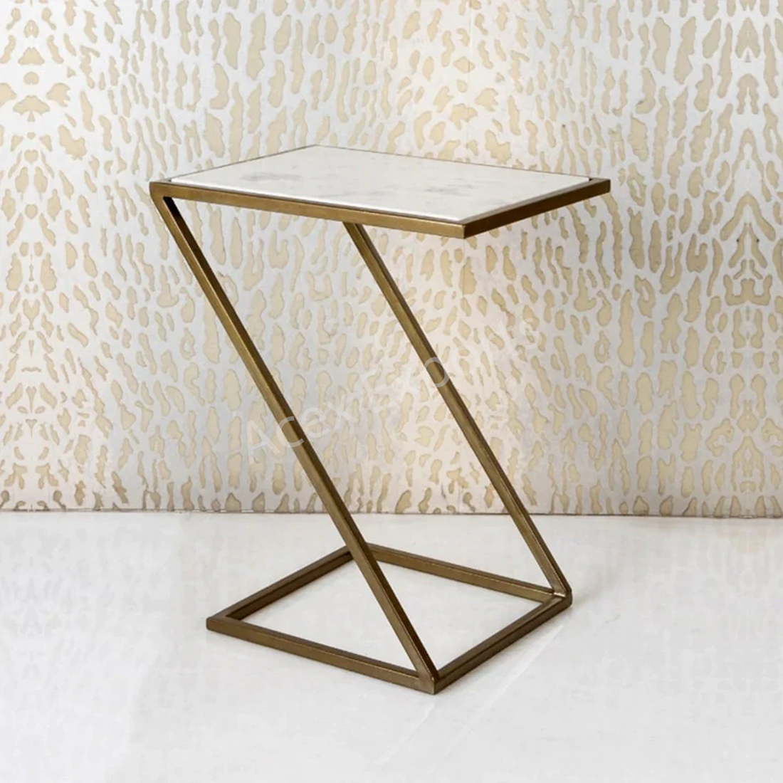 Slanting Chic Premium Metal Side Table - Image 2