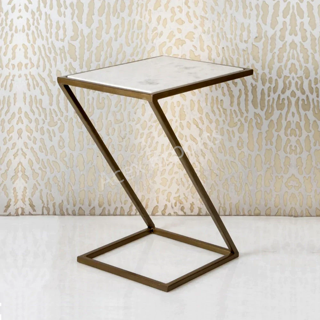 Slanting Chic Premium Metal Side Table - Image 3