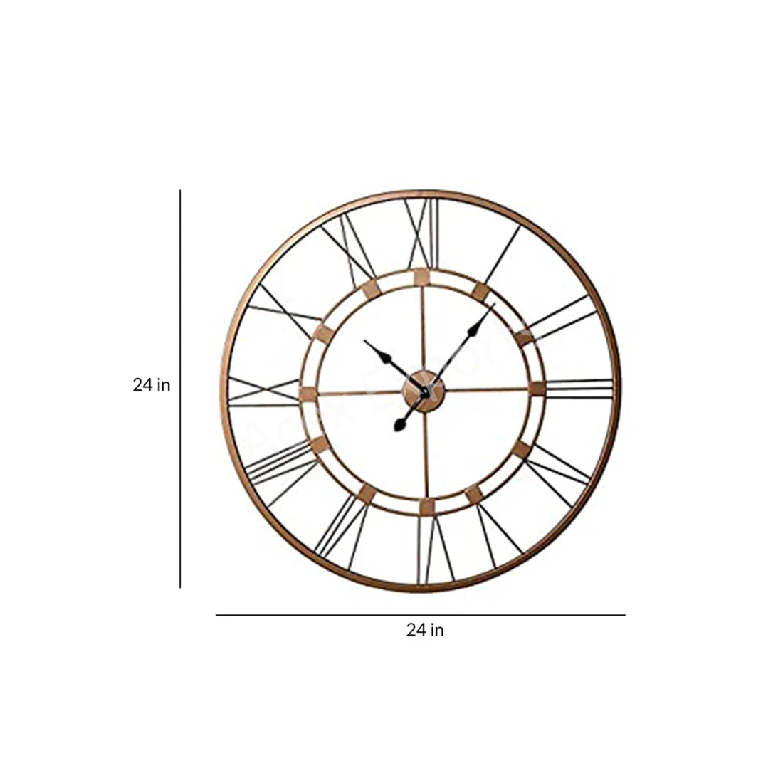 Vintage Metal Analog Round Clock - Image 3