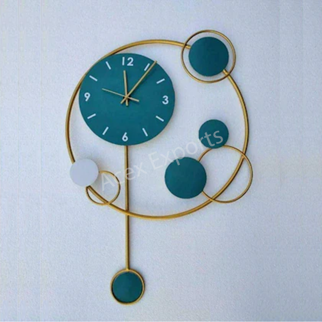 Wall Clock in Blue Color