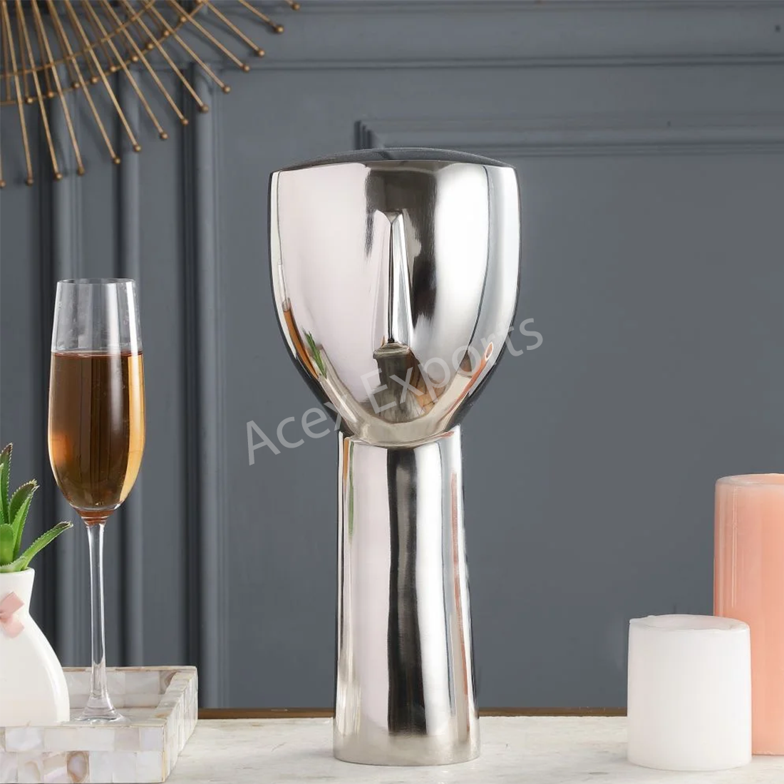 Abstract Face Decorative Gold