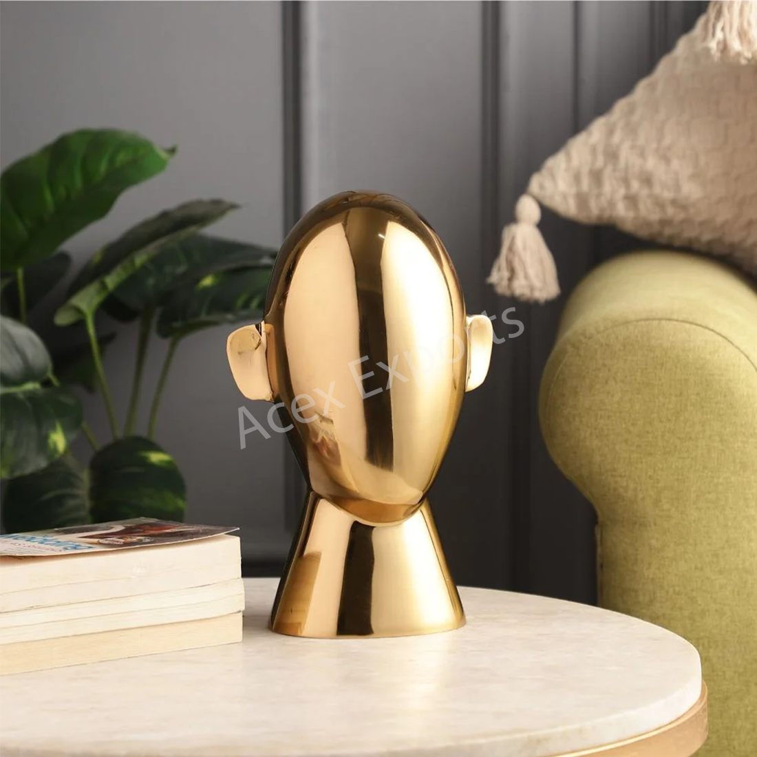 Abstract Head Decorative Gold