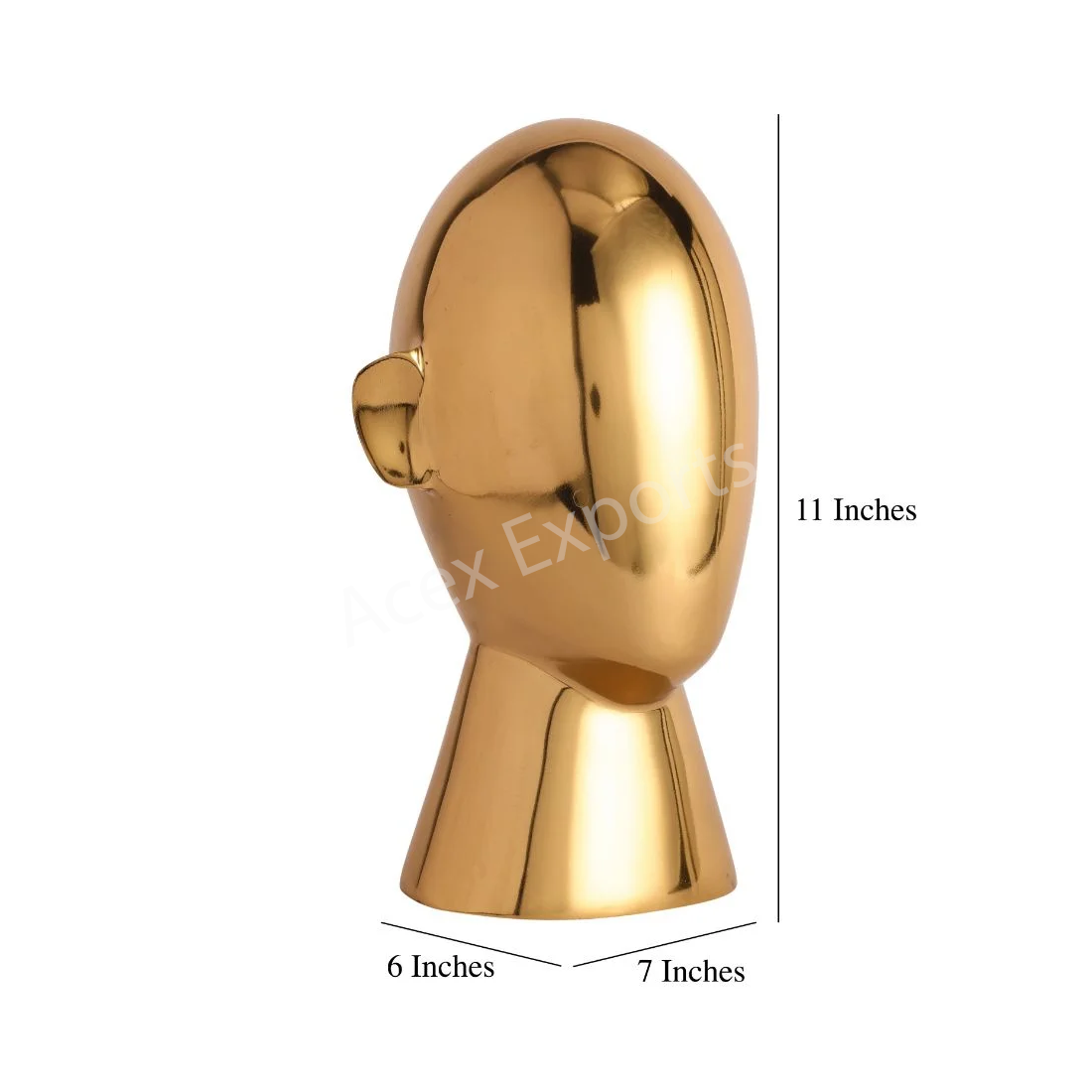 Abstract Head Decorative Gold - Image 2