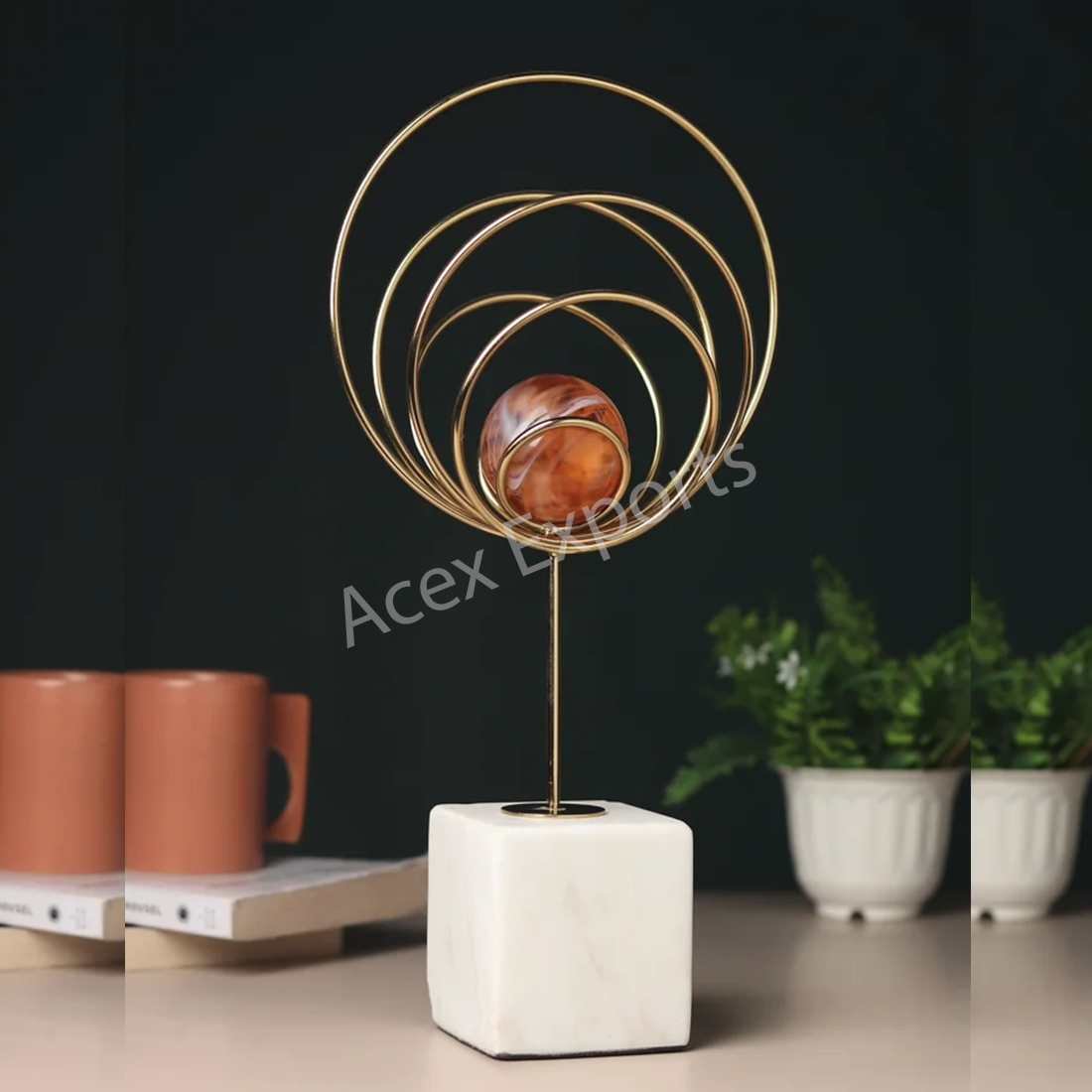 Aurora Gold Rings Accent Piece Peach