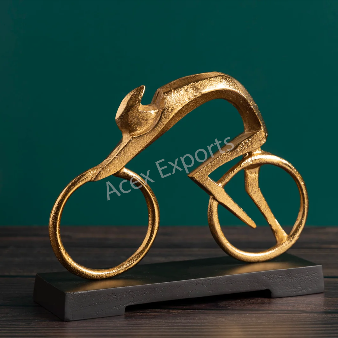 Bicycle Man Gold Finish