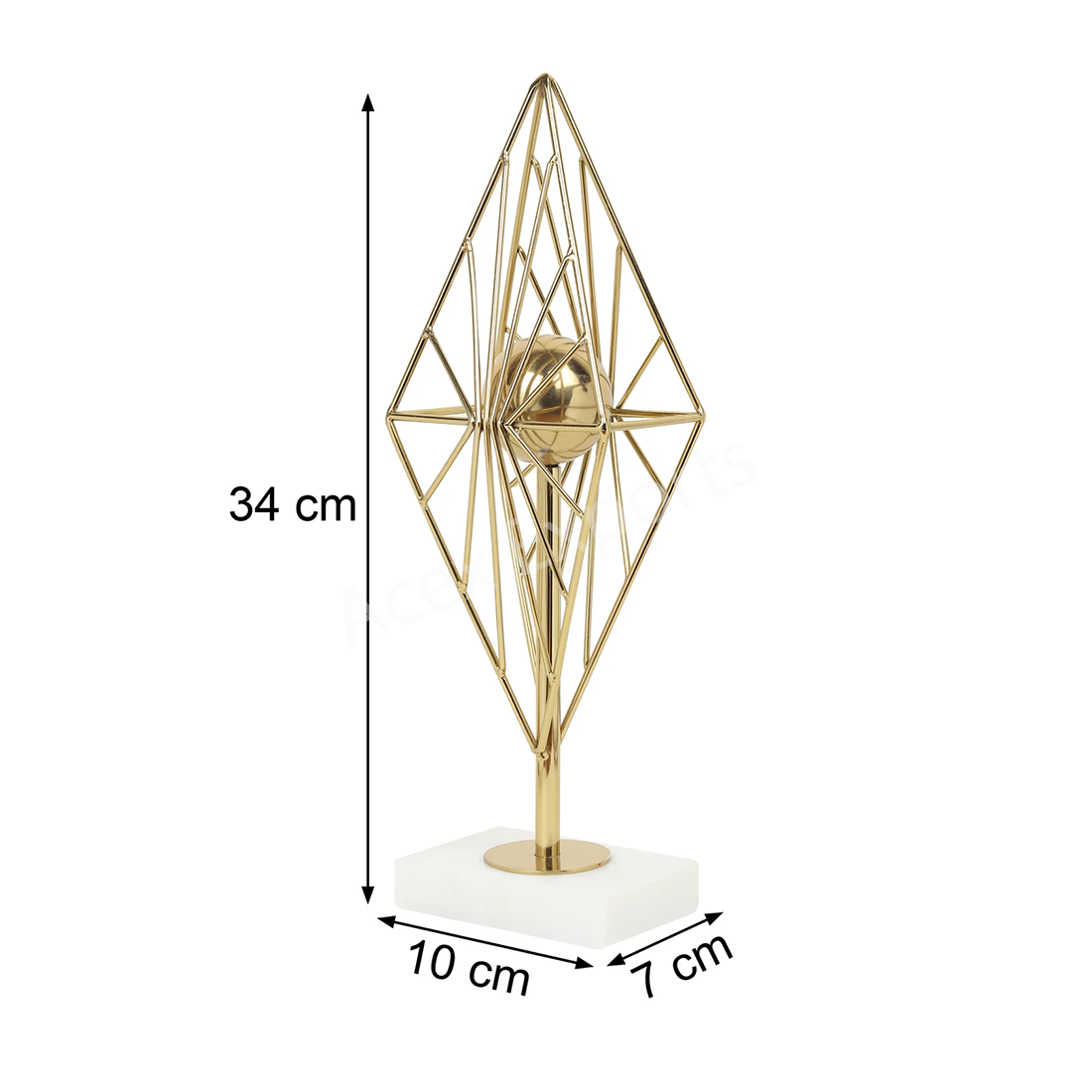 Diamond Prism Decor in Gold - Image 2