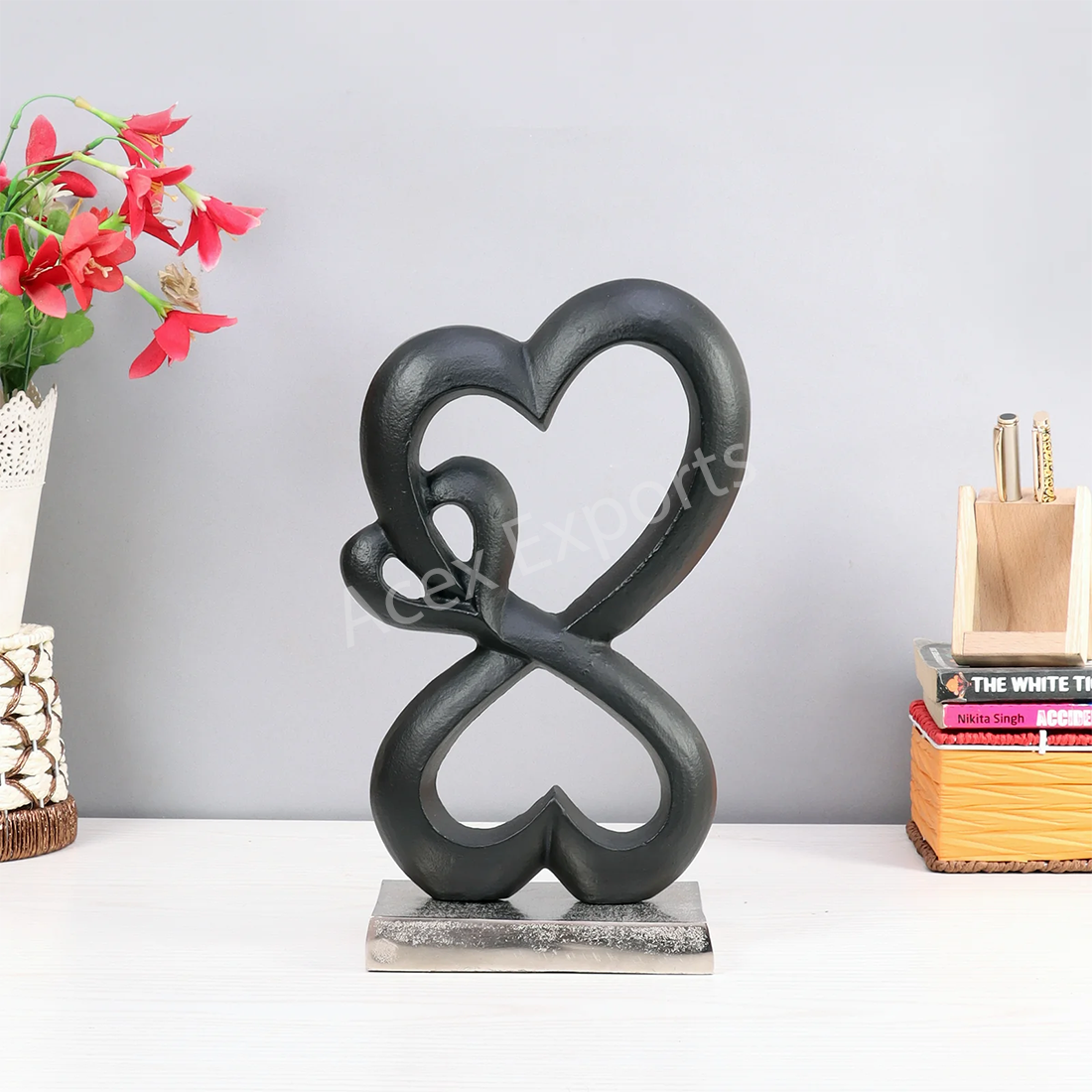 Family Heart Silver Base Small