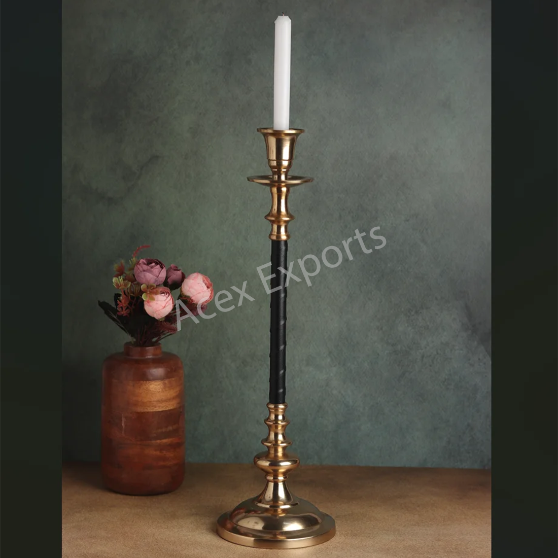 LeatherLuxe Candle holder