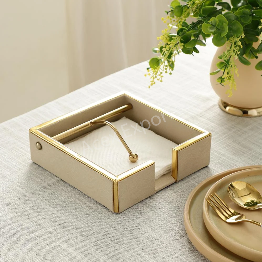 Opus Leather Napkin Cradle