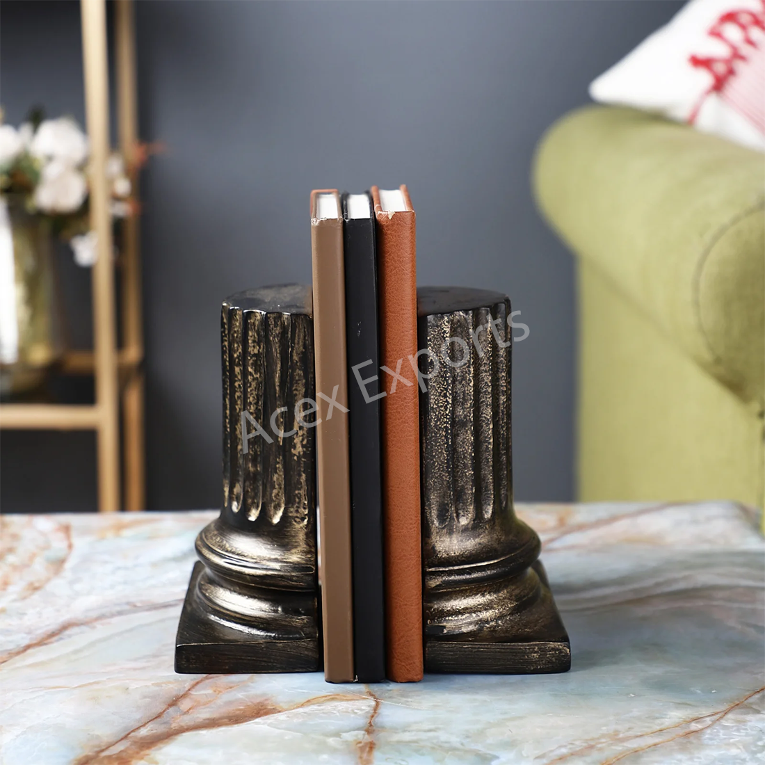 Relic Gold Pillar Holding Bookend
