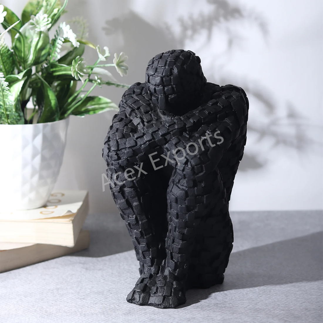Secluded Thinker in Black