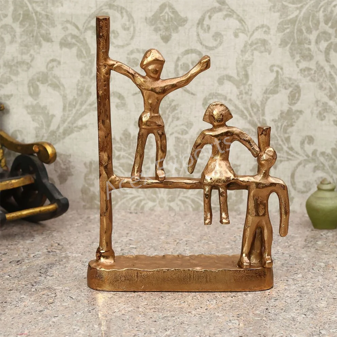 The Gutsy Trio Abstract Decor Gold