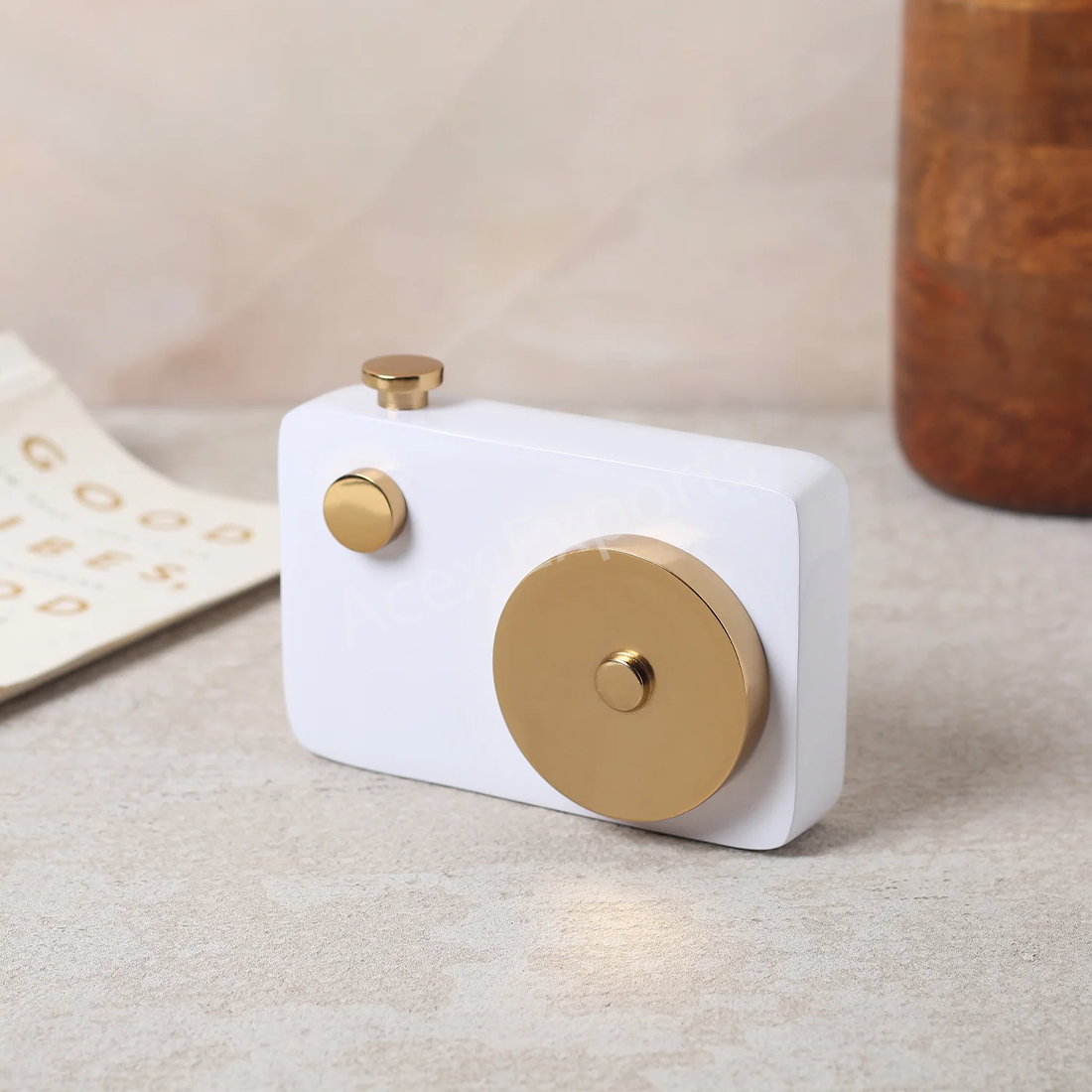 Vintage Shutter Charm In Gold