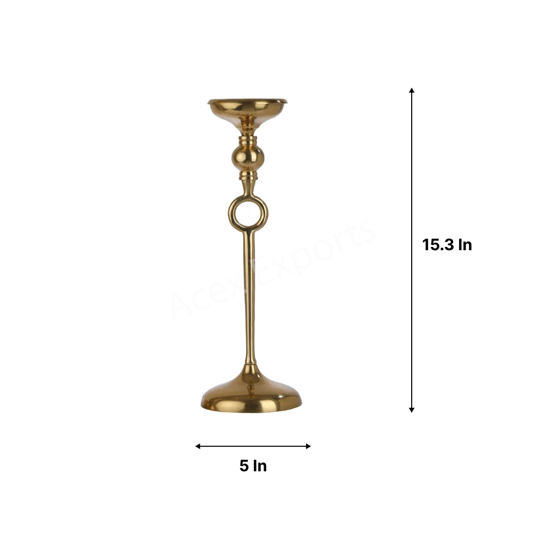 Ajna Small Gold Pillar Holder - Image 3