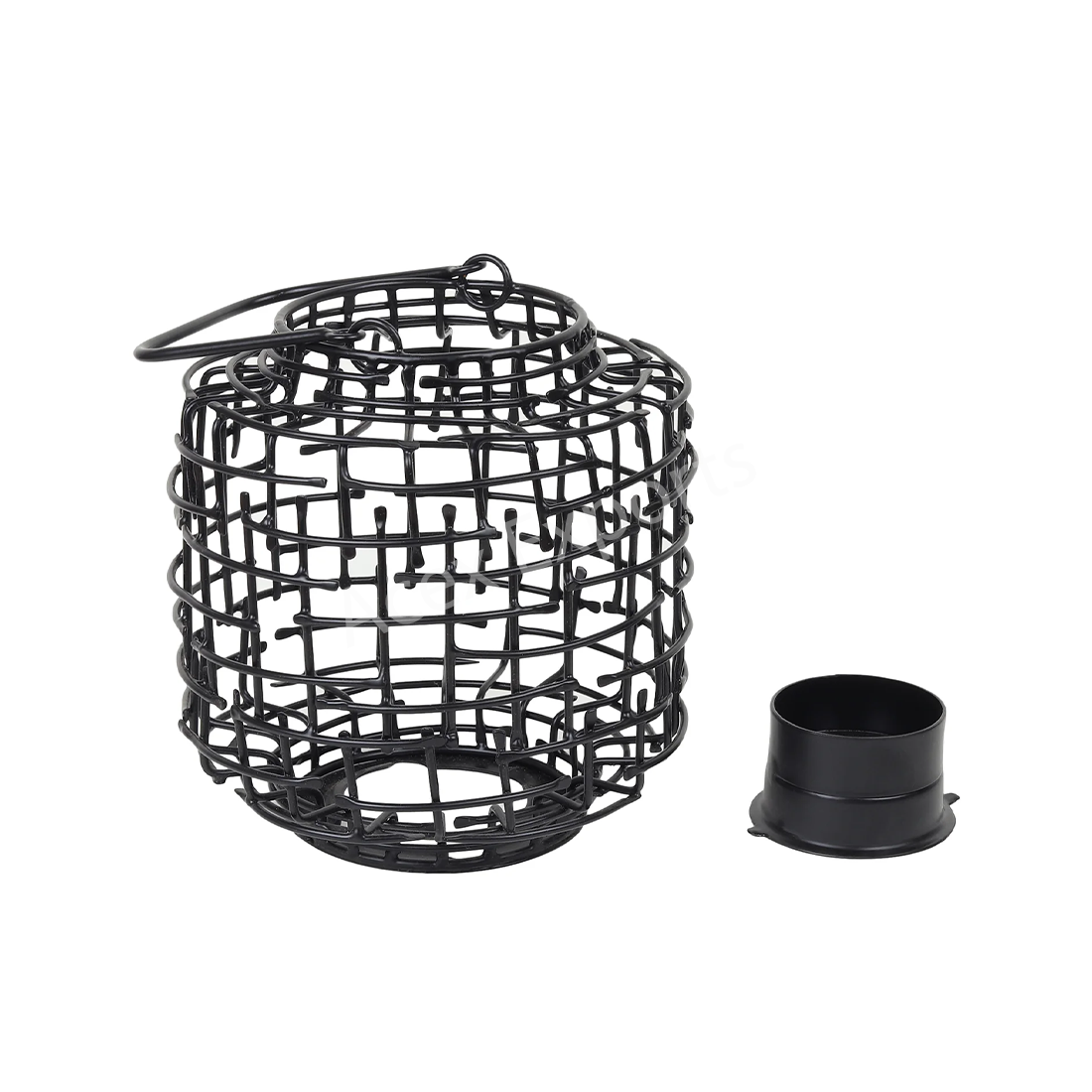 Basketweave Black Tea Light Holder - Image 2