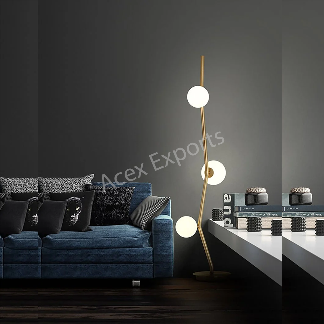 Creative Glass Balls Branch Floor lamp
