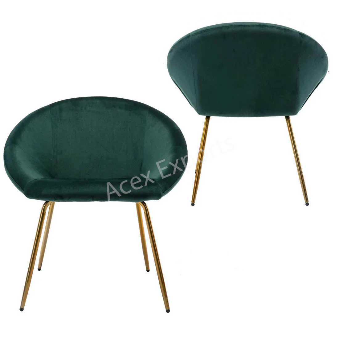 Forest Green Velvet Chair - Image 4
