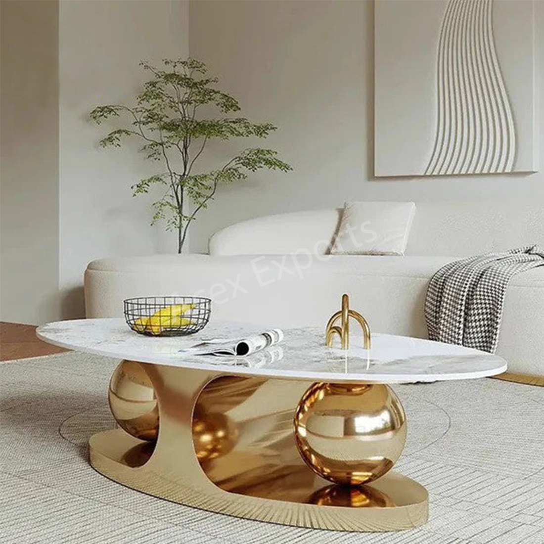 Golden Embrace Coffee Table