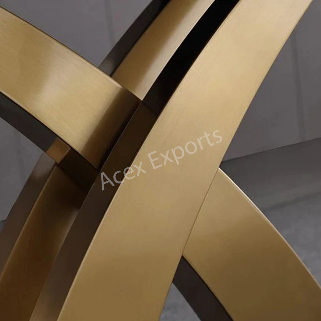 Intersect Metal Dining Table With 6 Chairs - Image 4