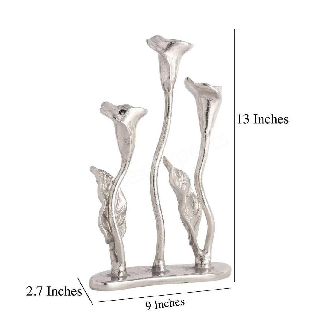 Jules Triple Candle Holder Silver - Image 3