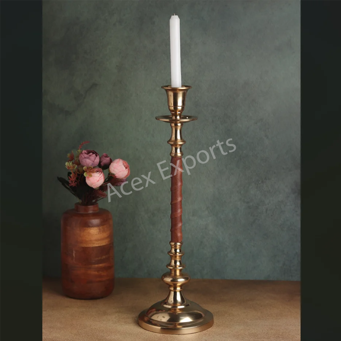 LeatherLuxe Candle holder