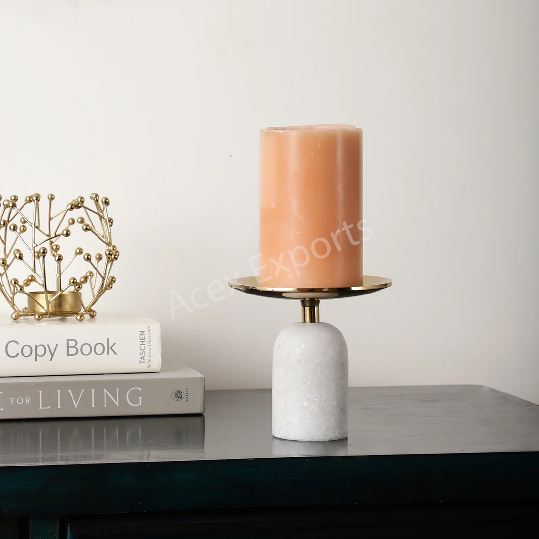 Marble Pri Pillar Candle Holder mini stand