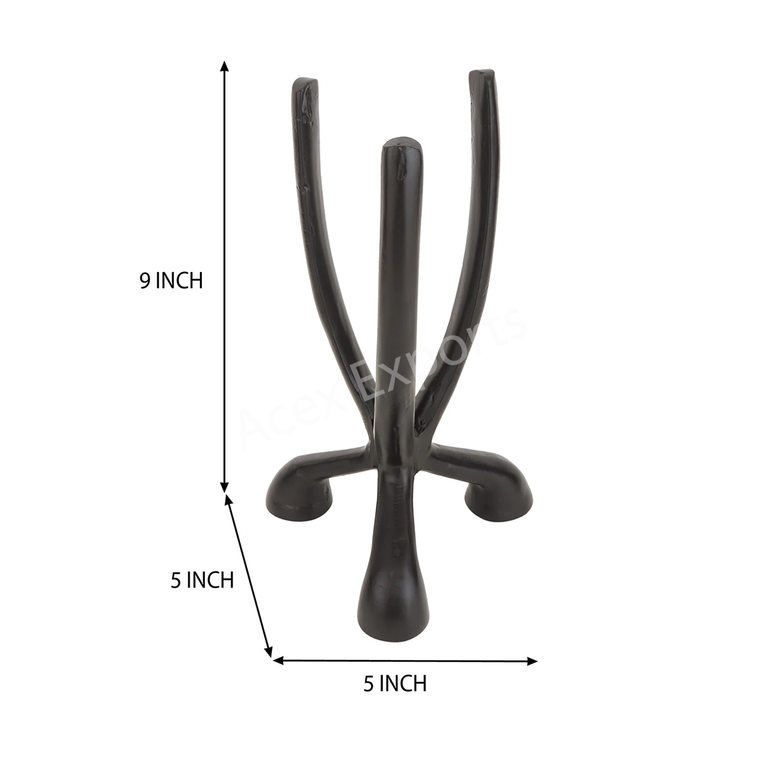 Trifecta Candle Holder in Black - Image 3
