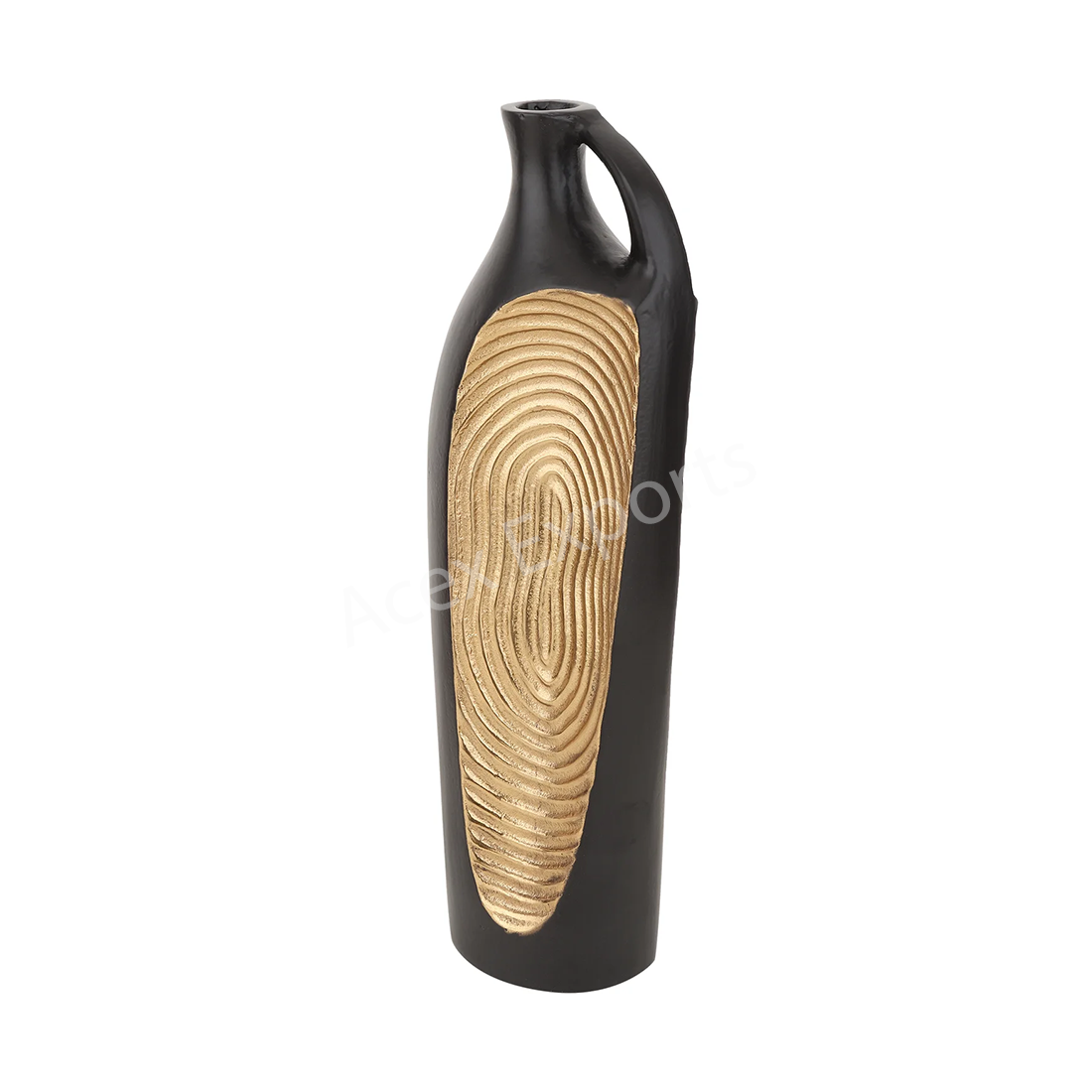 Alloy Art Vase in Black Gold