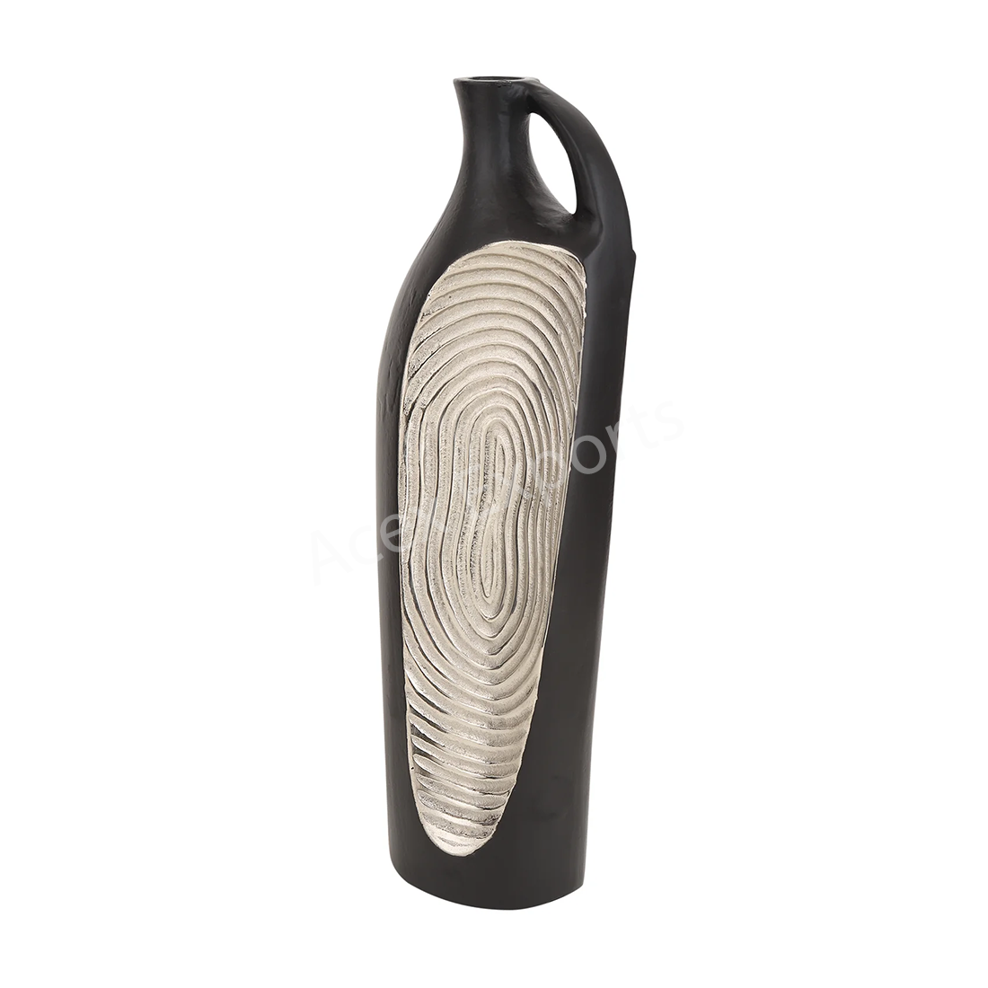 Alloy Art Vase in Black Silver