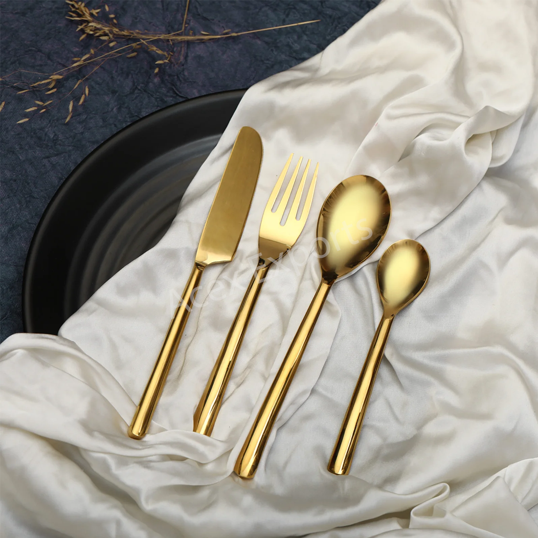 Ava Luxe Gold Cutlery Set of 1