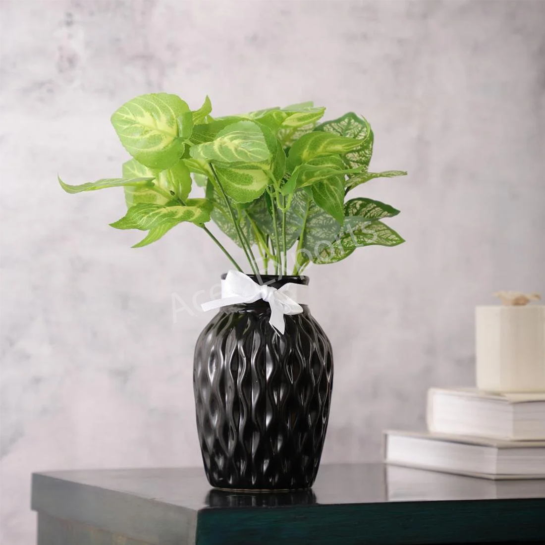 Black Wave Cera Vase