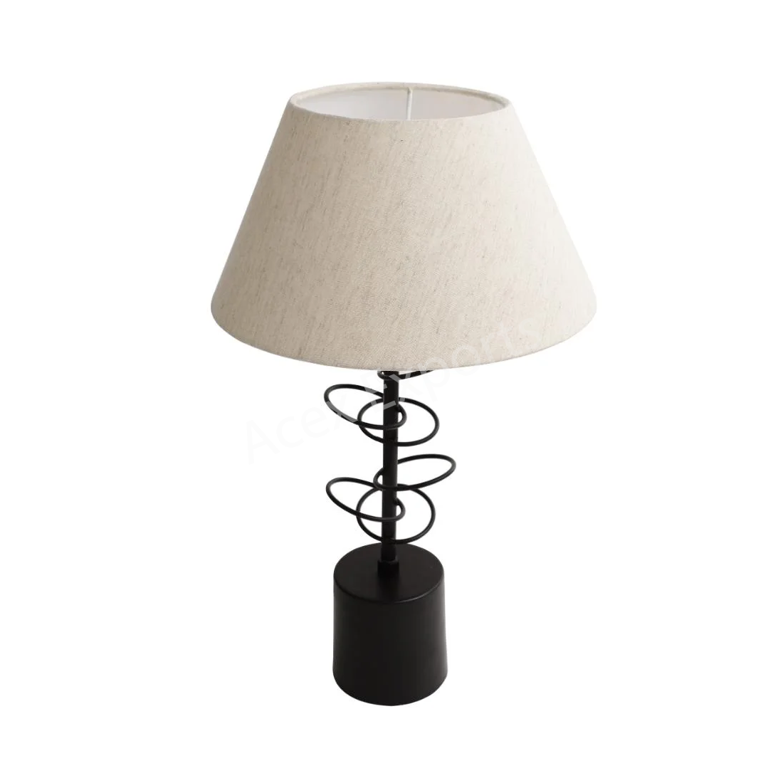 Cascading rings lamp black - Image 2