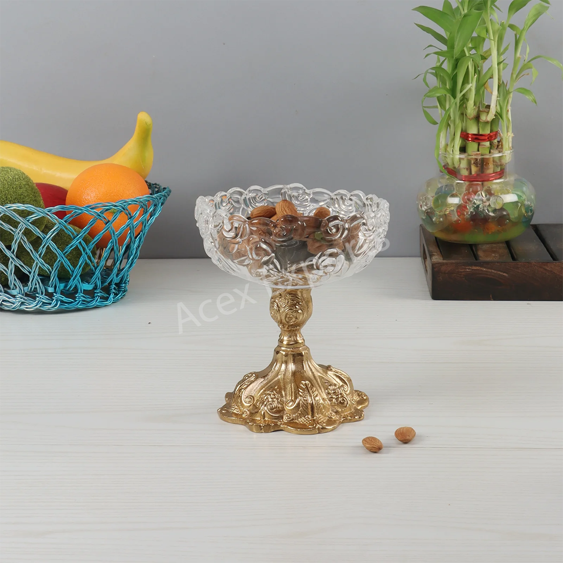 Flower Aristocrat’s Glass Bowl (Gold)
